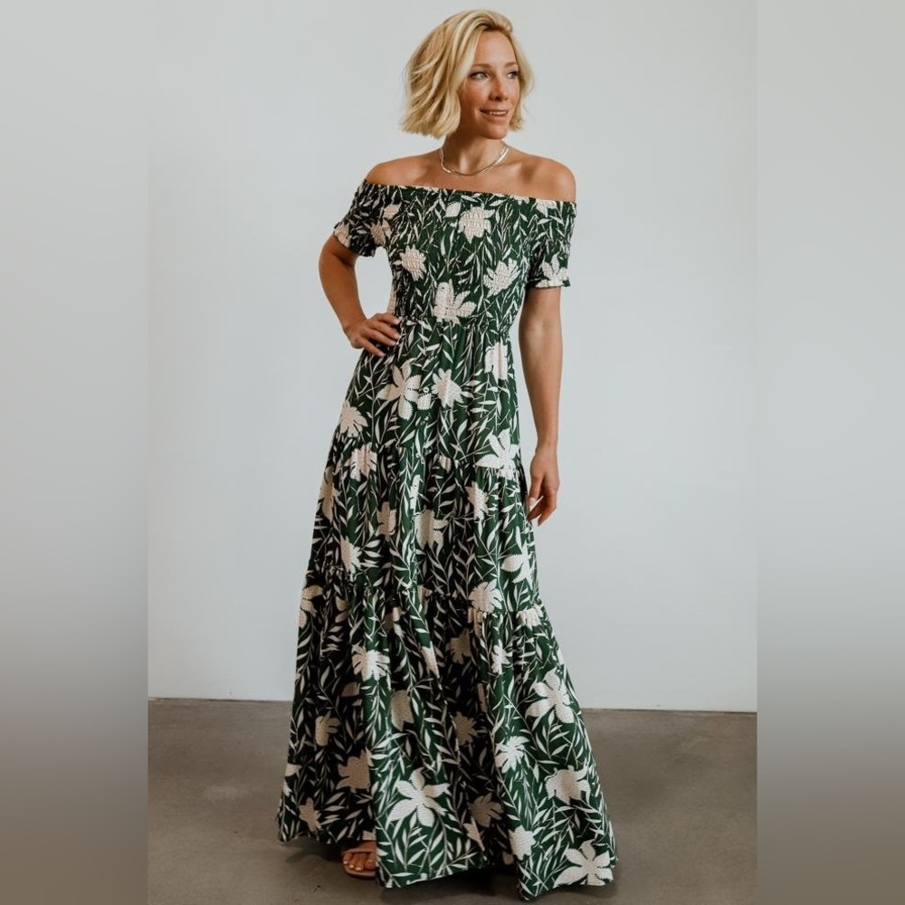 Baltic Born Green Floral Maxi Dress